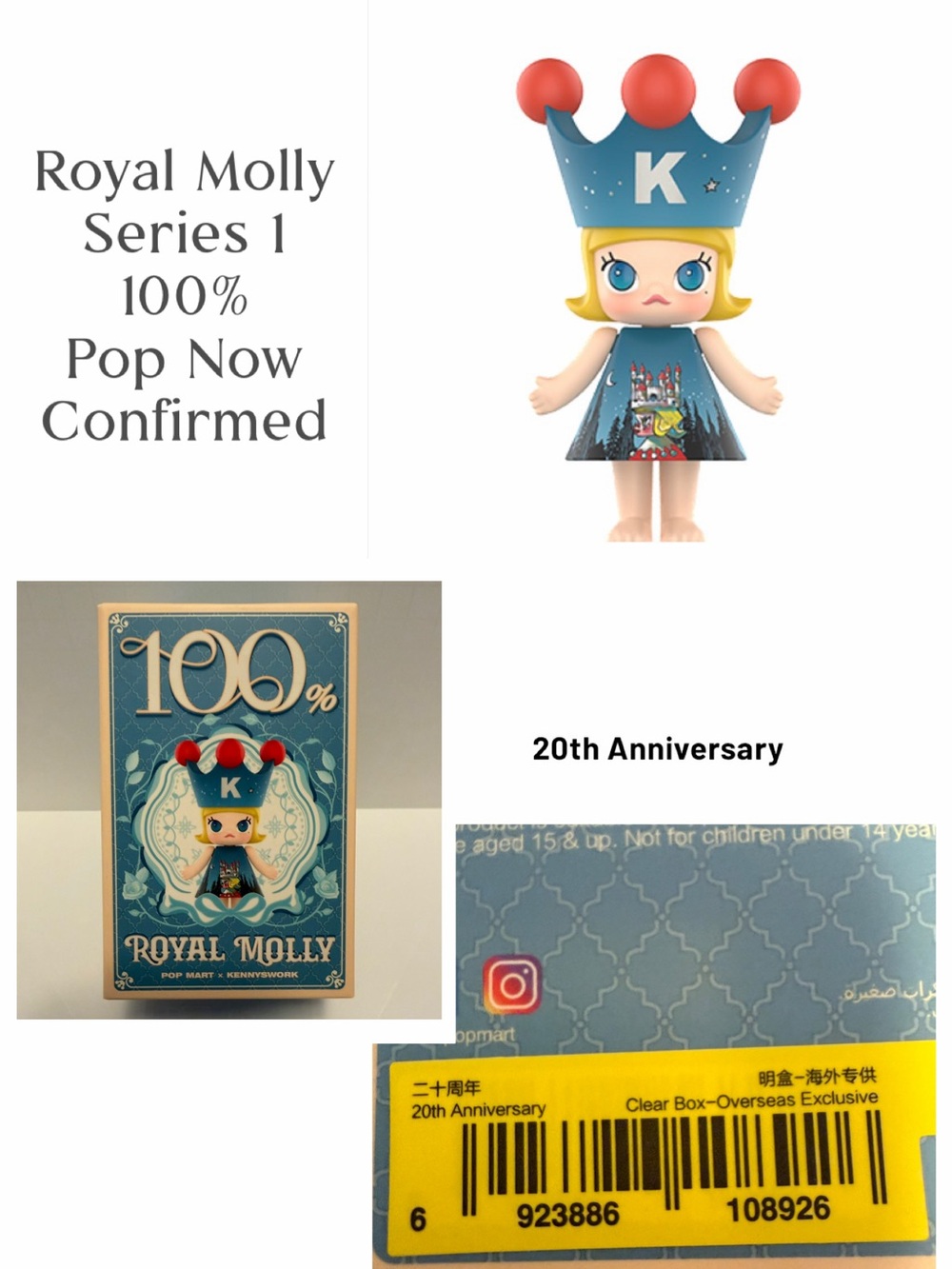 PopMart Royal Molly 100% Series 1.
Confirmed 20Th Anniversary
